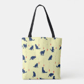 Tote Bag Chatons bleus et poissons rouges (Dos)