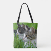 Tote Bag chatons dans l'herbe (Dos)