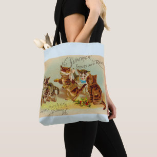 Tote Bag Chatons de carte victorienne jouant Superior Stov
