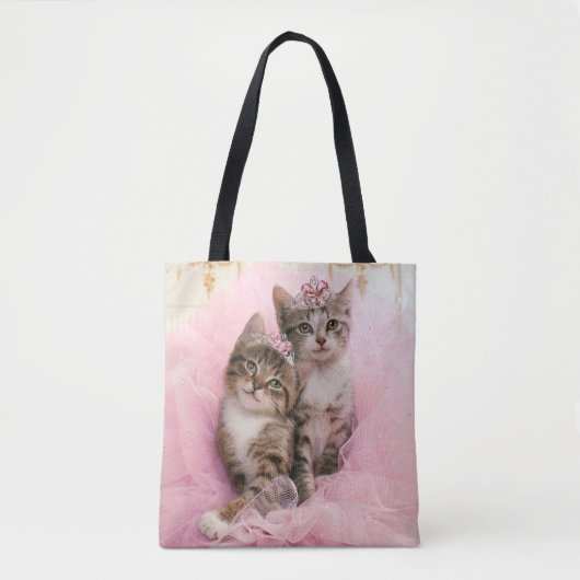 Tote Bag Chatons doux dans les diadèmes et le tutu (Devant)