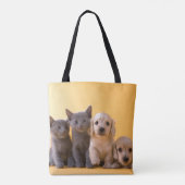 Tote Bag Chatons et chiots bleus russes de teckel (Dos)
