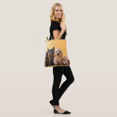 Tote Bag Chatons et chiots bleus russes de teckel (Sur le modèle)