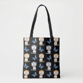 Tote Bag Chatons et papillons (Devant)