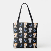 Tote Bag Chatons et papillons (Dos)