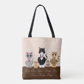 Tote Bag Chats affectueux Top Mignon (Dos)