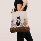 Tote Bag Chats affectueux Top Mignon (De près)