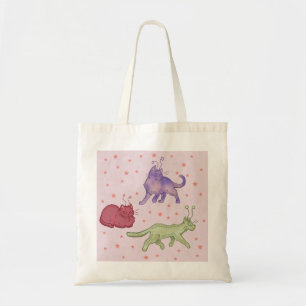 Tote Bag Chats Aliens Espace Fantaisiste Chat Drôle Sci-Fi
