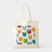 Tote Bag Chats aquarelles et amis (Devant)