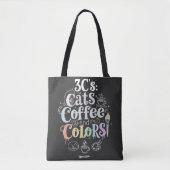 Tote Bag Chats Café et Couleurs (Devant)