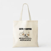 Tote Bag Chats + Café = Matins Meowgical.w (Dos)