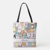 Tote Bag Chats, Chats et plus Chats Monogramme (Dos)