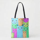 Tote Bag chats colorés (Devant)