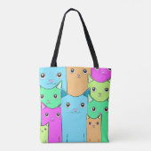 Tote Bag chats colorés (Dos)