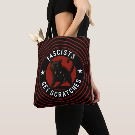 Tote Bag Chats contre les fascistes (De près)