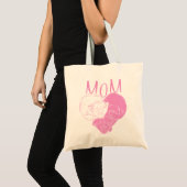 Tote Bag Chats de coeur MOM rose (Devant (produit))
