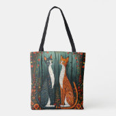 Tote Bag Chats de dessin animé mignons (Dos)