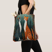 Tote Bag Chats de dessin animé mignons (De près)