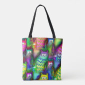 Tote Bag Chats de dessin coloré (Dos)