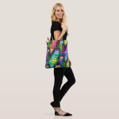 Tote Bag Chats de dessin coloré (Sur le modèle)