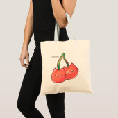 Tote Bag Chats de fruits de cerise (Devant (produit))