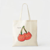 Tote Bag Chats de fruits de cerise (Devant)