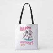 Tote Bag Chats de la Fête des Mères, style kawaii (Devant)