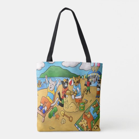 Tote Bag Chats de plage d'été (Dos)