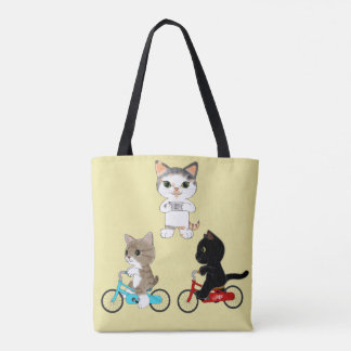 Tote Bag Chats de rue de Lombard avec trois chats de