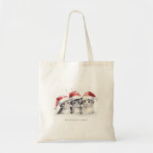 Tote Bag Chats d'hiver doux Sweater Furie et Noël brillant (Devant)