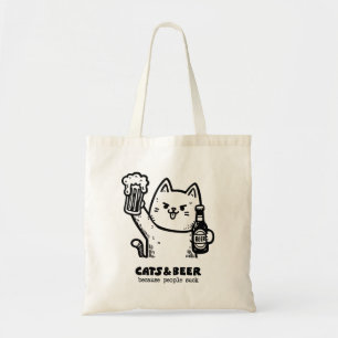 Tote Bag Chats et bière 1
