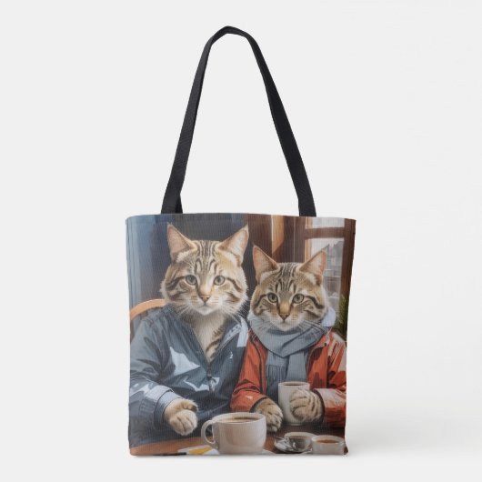 Tote Bag Chats et café (Dos)