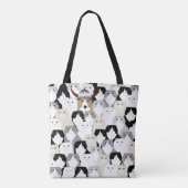 Tote Bag Chats et chien Allover Fourre-tout (Dos)
