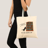 Tote Bag Chats et livres (Devant (produit))