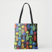 Tote Bag Chats et souris colorés (Devant)