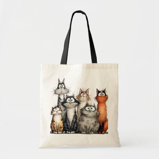 Tote Bag Chats fantaisistes (Devant)