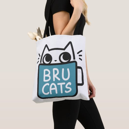 Tote Bag Chats Fourre-tout de Bru (De près)