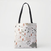 Tote Bag Chats japonais vintages (Devant)