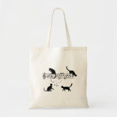 Tote Bag Chats Lecture de notes musicales (Devant)