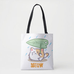 Tote Bag chats meow en pluie conception extraordinaire