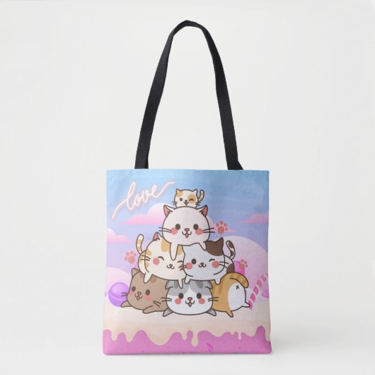 Tote Bag Chats mignons (Devant)