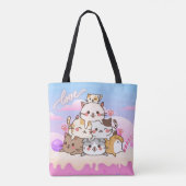 Tote Bag Chats mignons (Dos)