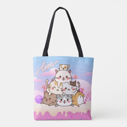 Tote Bag Chats mignons (Dos)