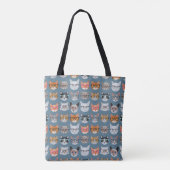 Tote Bag Chats mignons portant des lunettes Motif (Dos)