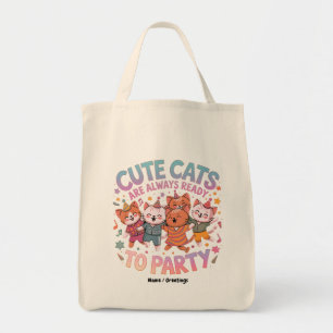 Tote Bag Chats Mignons Sont Toujours Prêts À Faire La Fête