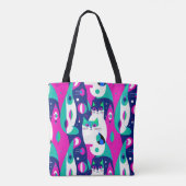 Tote Bag Chats modernes du milieu du siècle sur un Arrière  (Dos)