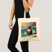 Tote Bag Chats nage (Devant (produit))