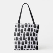 Tote Bag Chats noirs à l'Halloween (Dos)