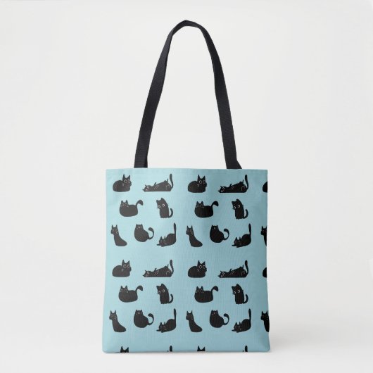 Tote Bag Chats noirs drôles (Devant)