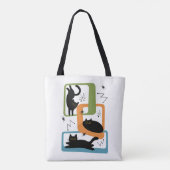 Tote Bag Chats noirs du milieu du siècle (Dos)