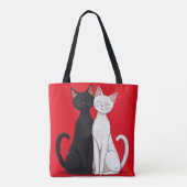 Tote Bag Chats noirs et blancs (Dos)